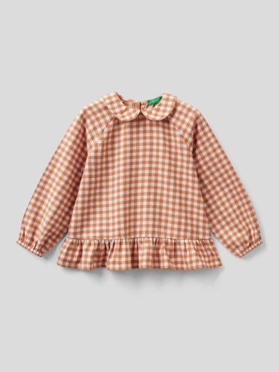 Kids' Benetton Vichy Flannel Shirts Pastel Pink | NZ901199