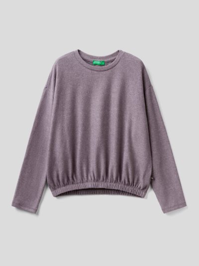 Kids' Benetton Viscose Blend Long Sleeve T-shirts Dark Grey | NZ069522