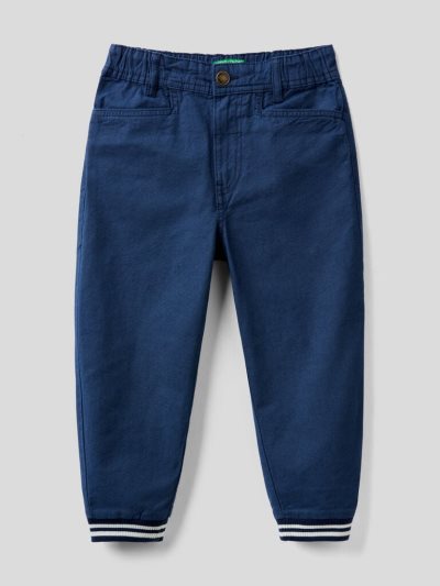 Kids' Benetton Warm Cotton Joggers Dark Blue | NZ900982