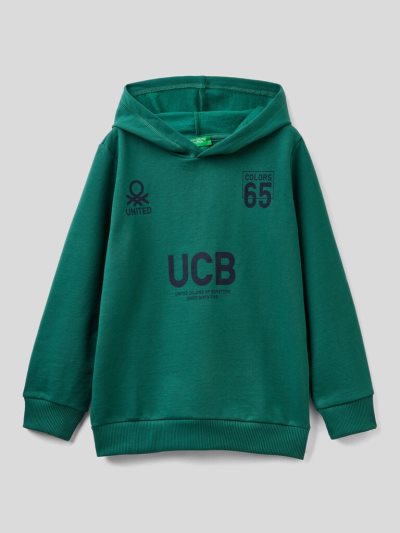 Kids' Benetton Warm Hoodie Green | NZ730817