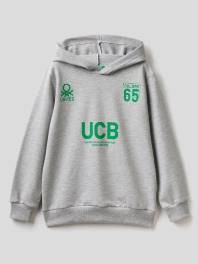 Kids' Benetton Warm Hoodie Grey | NZ425065