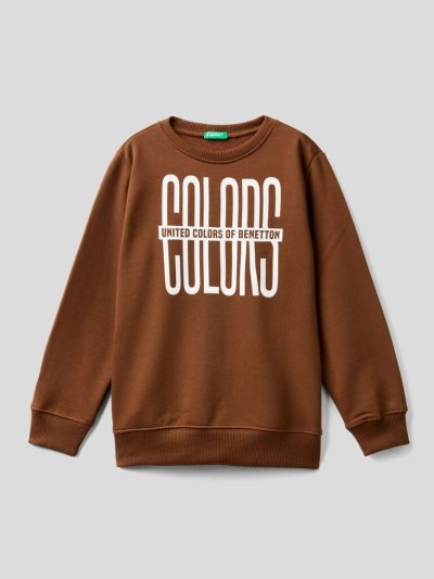 Kids' Benetton Warm Logo Sweatshirt Brown | NZ260029
