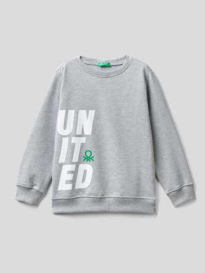 Kids' Benetton Warm Logo Sweatshirt Grey | NZ533050