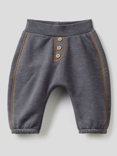 Kids' Benetton Warm Marl Fabric Trousers Dark Grey | NZ835129