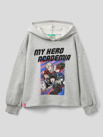 Kids' Benetton Warm "My Hero Academia" Hoodie Grey | NZ228716
