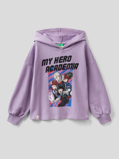 Kids' Benetton Warm "My Hero Academia" Hoodie Lilac | NZ325608