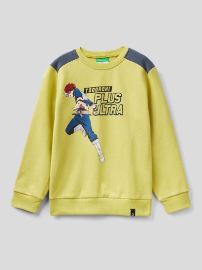 Kids' Benetton Warm "My Hero Academia" Sweatshirt Yellow | NZ485832