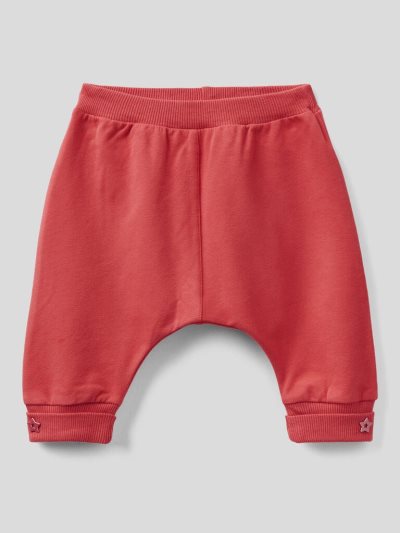 Kids' Benetton Warm Organic Stretch Cotton Trousers Red | NZ453267