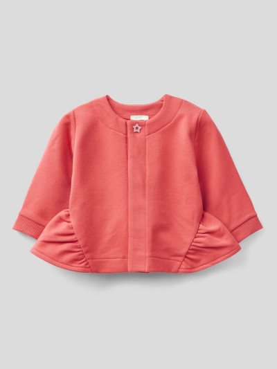 Kids' Benetton Warm Ruffles Hoodie Red | NZ050952