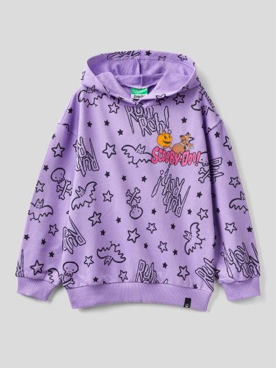 Kids' Benetton Warm Scooby-doo Hoodie Lilac | NZ690043