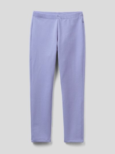 Kids' Benetton Warm Stretch Jersey Leggings Lilac | NZ499791