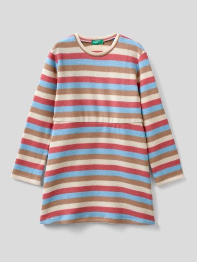 Kids' Benetton Warm Striped Dress Multi-color | NZ503199