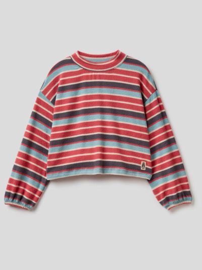 Kids' Benetton Warm Striped Long Sleeve T-shirts Red | NZ205087