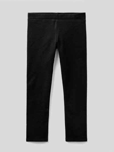 Kids' Benetton Warm Sweat Leggings Black | NZ236810