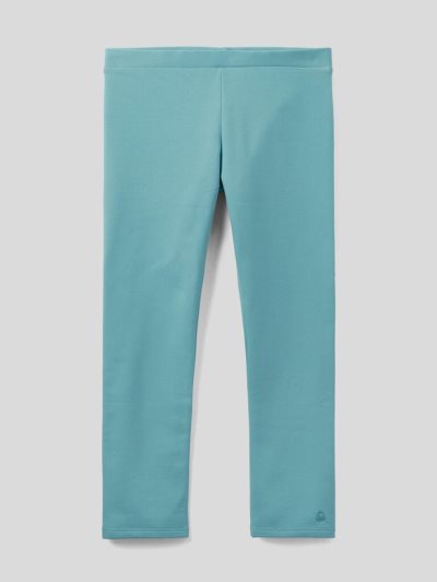 Kids' Benetton Warm Sweat Leggings Light Blue | NZ553294
