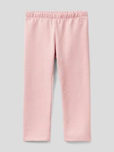 Kids' Benetton Warm Sweat Leggings Pastel Pink | NZ411275