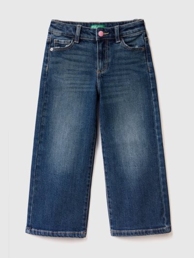 Kids' Benetton Wide Fit Jeans Blue | NZ864558