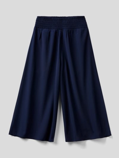Kids' Benetton Wide Lightweight Trousers Dark Blue | NZ843741