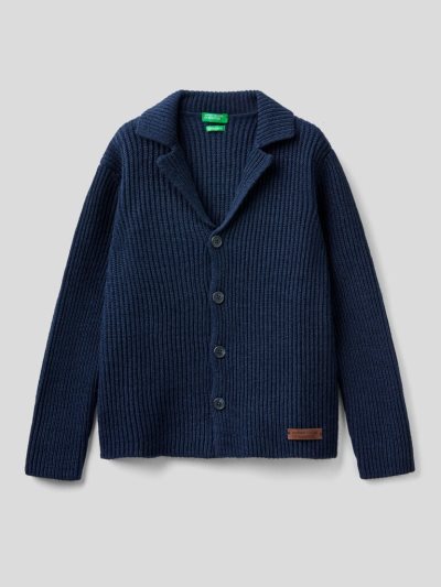 Kids' Benetton Wool Blend Blazers Dark Blue | NZ905981