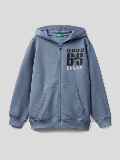 Kids' Benetton Zip-up Hoodie Air Force Blue | NZ101800