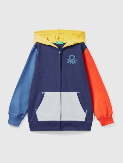 Kids' Benetton Zip-up Hoodie Multi-color | NZ073202