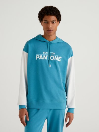 Men's Benetton Benettonxpantone™ Hoodie Light Blue | NZ957114