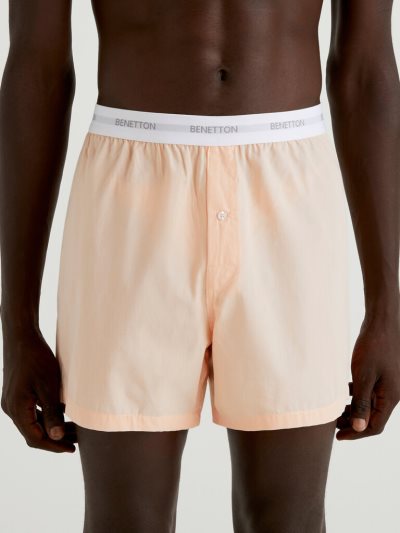 Men's Benetton Logoed Elastic Boxers Pink | NZ790427