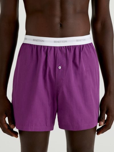Men's Benetton Logoed Elastic Boxers Purple | NZ913665