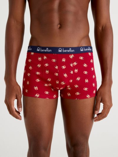 Men's Benetton Patterned Stretch Cotton Boxers Multi-color | NZ062932