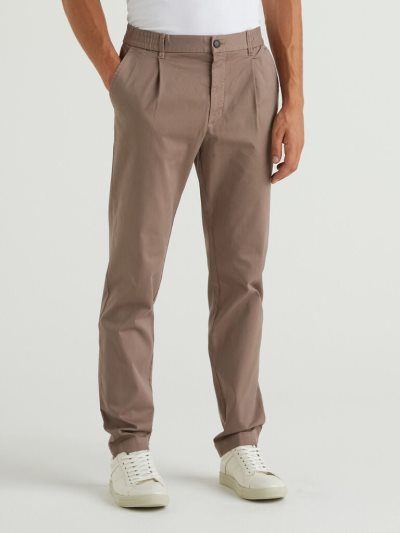 Men's Benetton Stretch Carrot Fit Chinos Dove Grey | NZ948248
