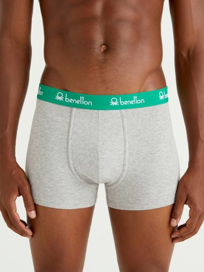 Men's Benetton Stretch Organic Cotton Boxers White | NZ033192