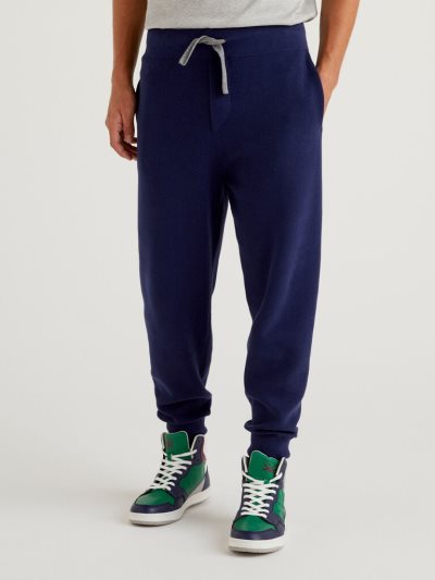 Men's Benetton Sweat Drawstring Joggers Dark Blue | NZ737398