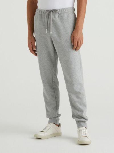 Men's Benetton Warm Drawstring Sweatpants Light Grey | NZ122444