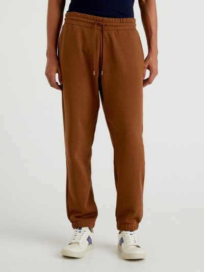 Men's Benetton Warm Sweat Joggers Brown | NZ935212