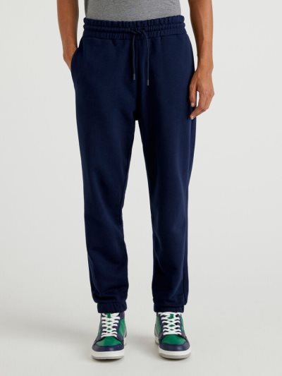 Men's Benetton Warm Sweat Joggers Dark Blue | NZ048768