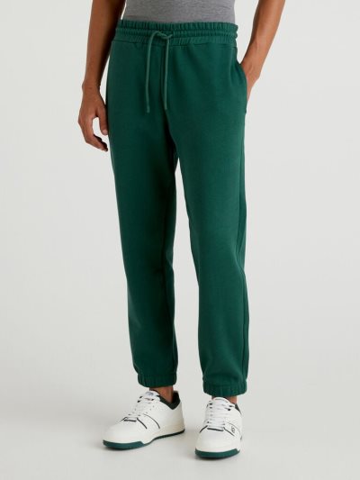 Men's Benetton Warm Sweat Joggers Dark Green | NZ238124