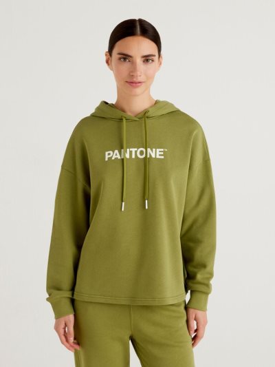 Women's Benetton Benettonxpantone™ Hoodie Military Green | NZ120084