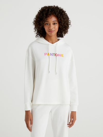 Women's Benetton Benettonxpantone™ Hoodie Creamy White | NZ174630