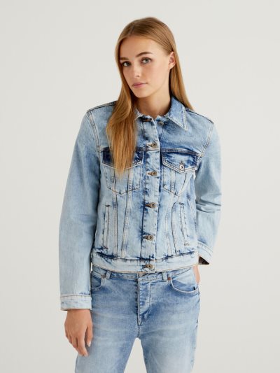 Women's Benetton Boxy Fit Light Jackets Sky Blue | NZ284401