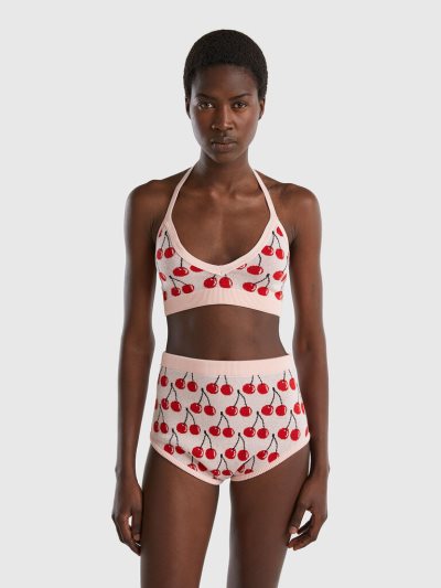 Women's Benetton Cherry Pattern Bra Tanks Pink | NZ841847