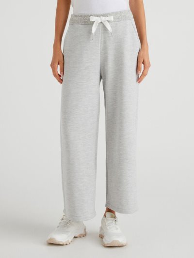 Women's Benetton Comfort Fit Sweatpants Light Grey | NZ705553