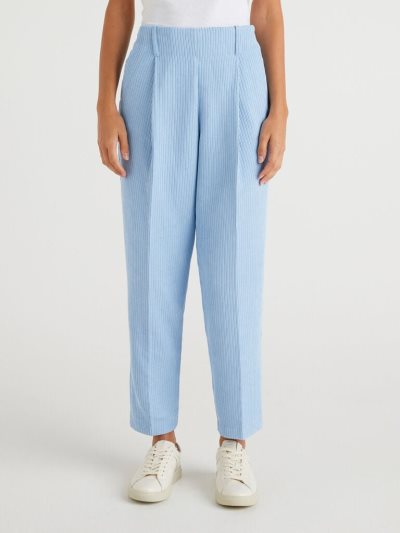 Women's Benetton Corduroy Trousers Light Blue | NZ352572