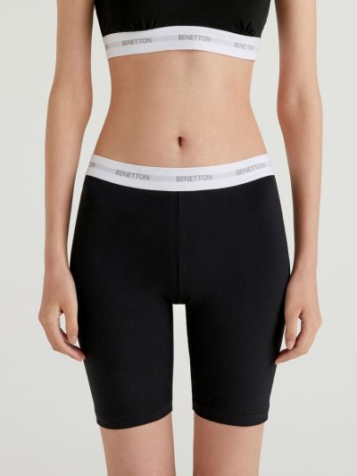 Women's Benetton Cycling Shorts Black | NZ036000