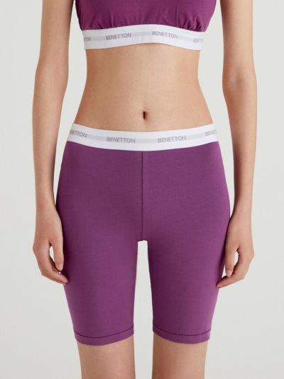 Women's Benetton Cycling Shorts Purple | NZ757993