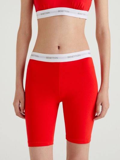 Women's Benetton Cycling Shorts Red | NZ579818