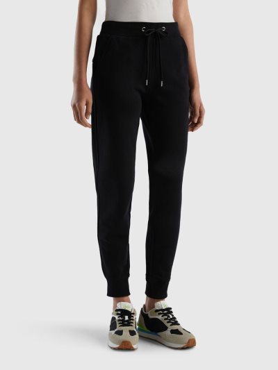 Women's Benetton Drawstring Sweatpants Black | NZ011521