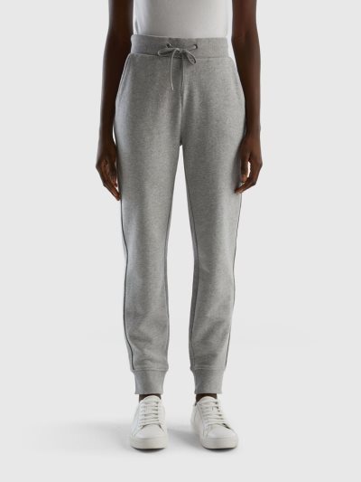 Women's Benetton Drawstring Sweatpants Light Grey | NZ243777