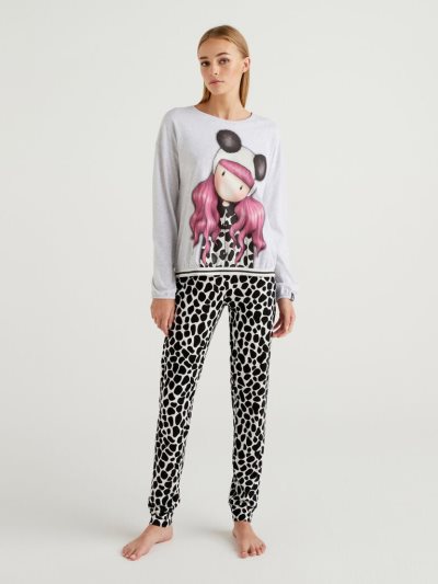 Women's Benetton Gorjuss Print Matching Sets Grey | NZ548439