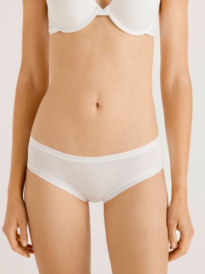 Women's Benetton High-rise Super Stretch Organic Cotton Knickers White | NZ046547