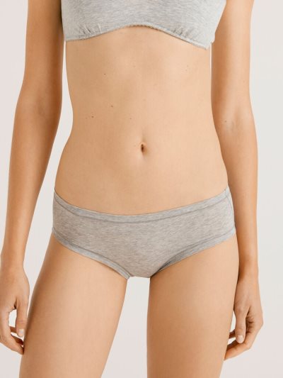 Women's Benetton High-rise Super Stretch Organic Cotton Knickers Light Grey | NZ800956